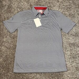 NEW OOBE TeamStyle Polo Shirt Mens Size M Blue White Striped Chick-fil-A Uniform